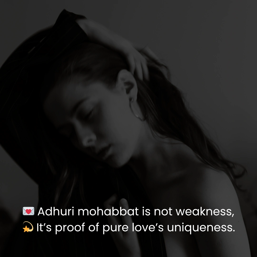 Heart Touching Adhuri Mohabbat Love Line Shayari in English 3 Adhuri Mohabbat Shayari in English