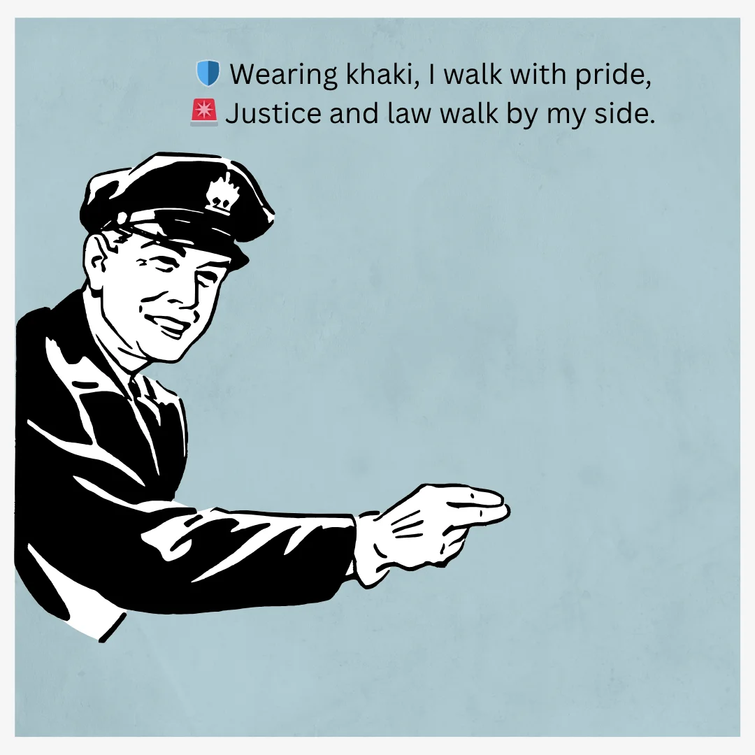 Police Attitude Shayari & Quotes in English Inspire Moral of Police Man 1 Police Attitude Shayari in English